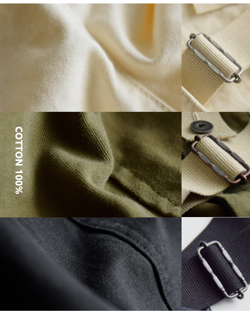 Johnbull(ジョンブル)コットンオーバーサイズMILサロペットjl253p09