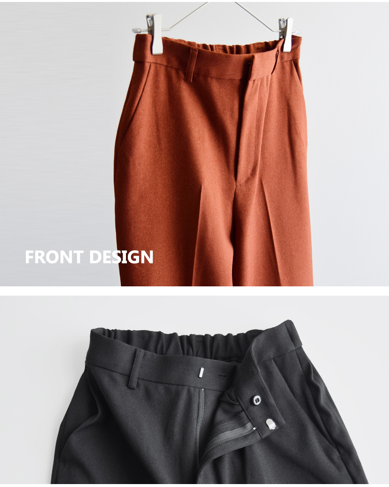 Johnbull(ジョンブル)ウールライクピンタックワイドイージーテーパードスラックスパンツjl253p11