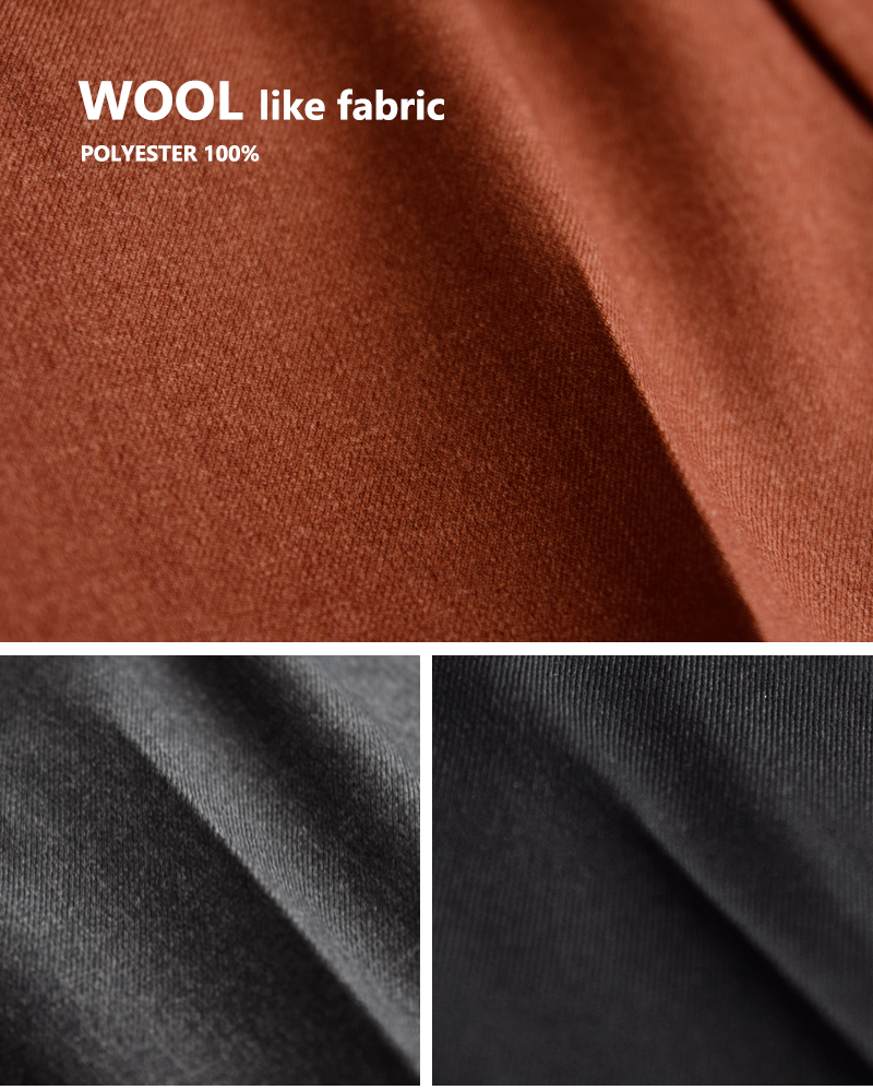 Johnbull(ジョンブル)ウールライクピンタックワイドイージーテーパードスラックスパンツjl253p11