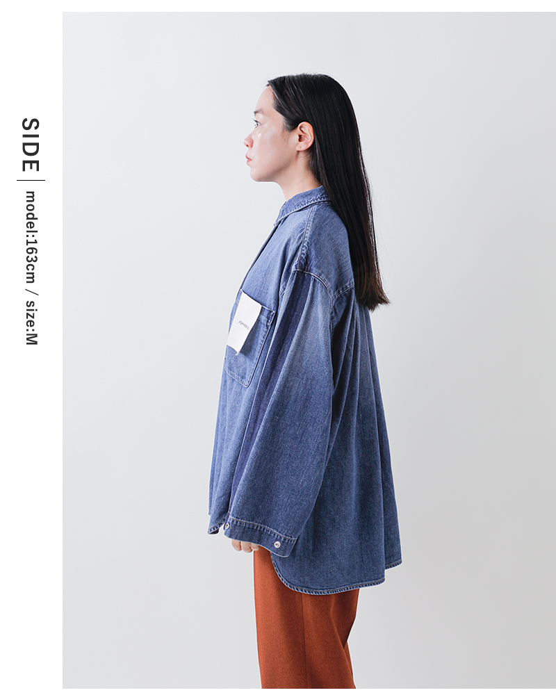 Johnbull(ジョンブル)ライトデニムオーバーラインシャツjl253s09