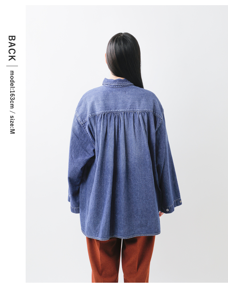 Johnbull(ジョンブル)ライトデニムオーバーラインシャツjl253s09
