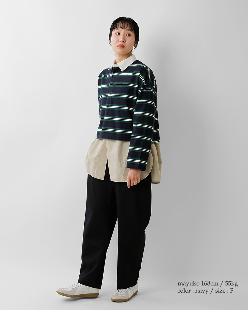 Johnbull(ジョンブル)パネルボーダーショートラガーシャツjl254c03