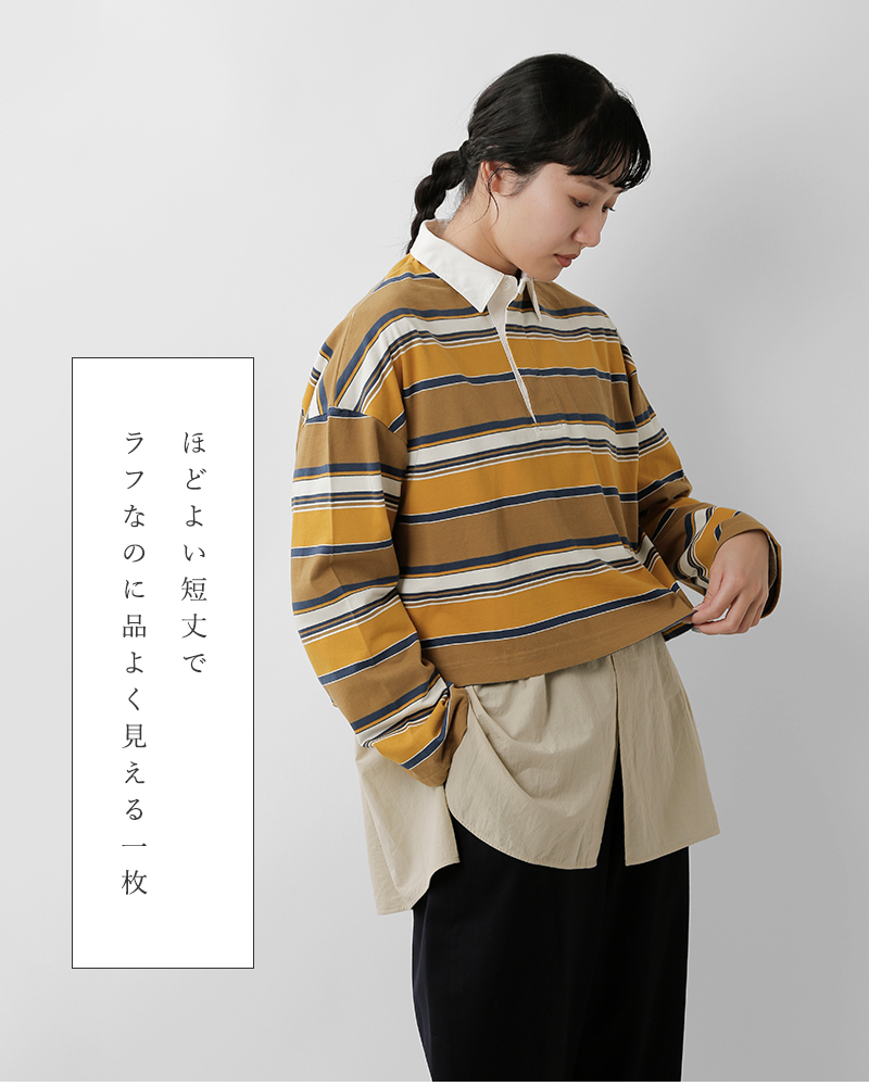 Johnbull(ジョンブル)パネルボーダーショートラガーシャツjl254c03