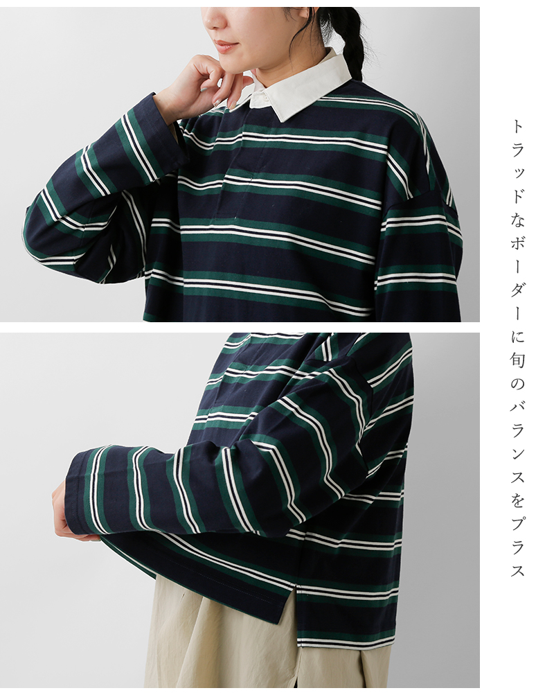 Johnbull(ジョンブル)パネルボーダーショートラガーシャツjl254c03