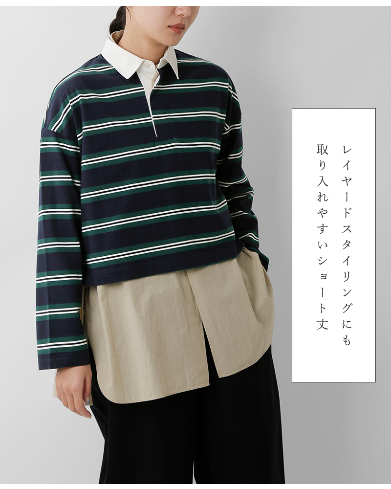 Johnbull(ジョンブル)パネルボーダーショートラガーシャツjl254c03