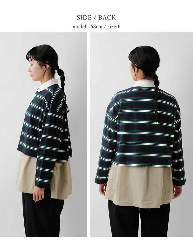 Johnbull(ジョンブル)パネルボーダーショートラガーシャツjl254c03