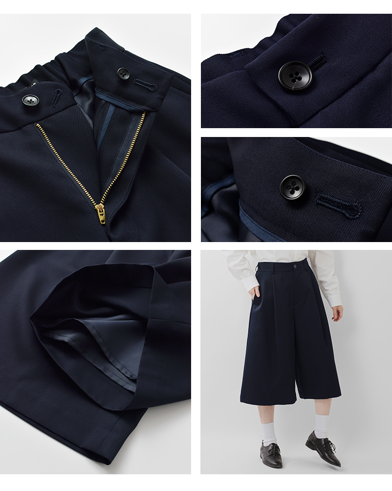 nicholson&nicholson(ニコルソンアンドニコルソン)ウールツイルセンタータックショートパンツjoy-wo