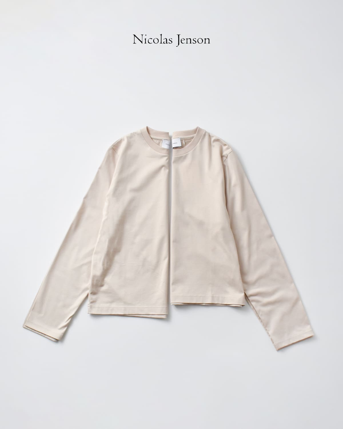 Nicolas Jenson(ニコラジェンソン)コットン クルーネック ロングスリーブ プルオーバー “CREW NECK LONG SLEEVE”js-23ss-01