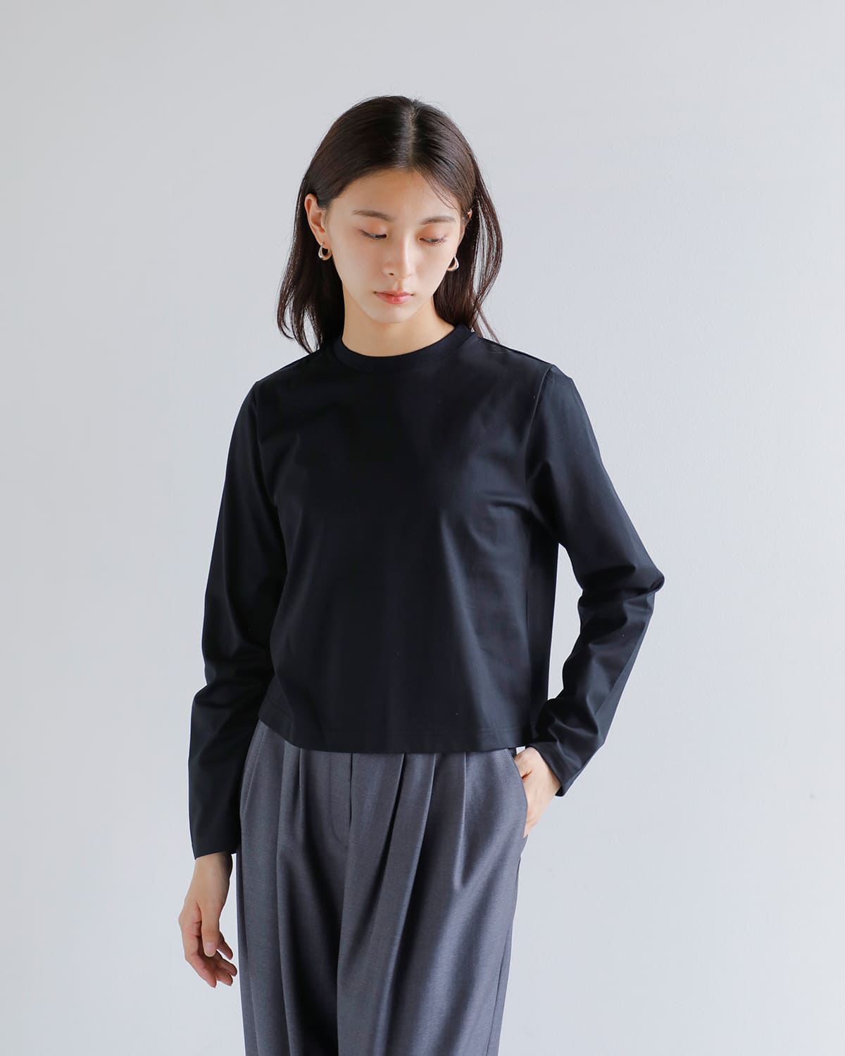 Nicolas Jenson(ニコラジェンソン)コットンクルーネックロングスリーブプルオーバー “CREW NECK LONG SLEEVE” js-23ss-01