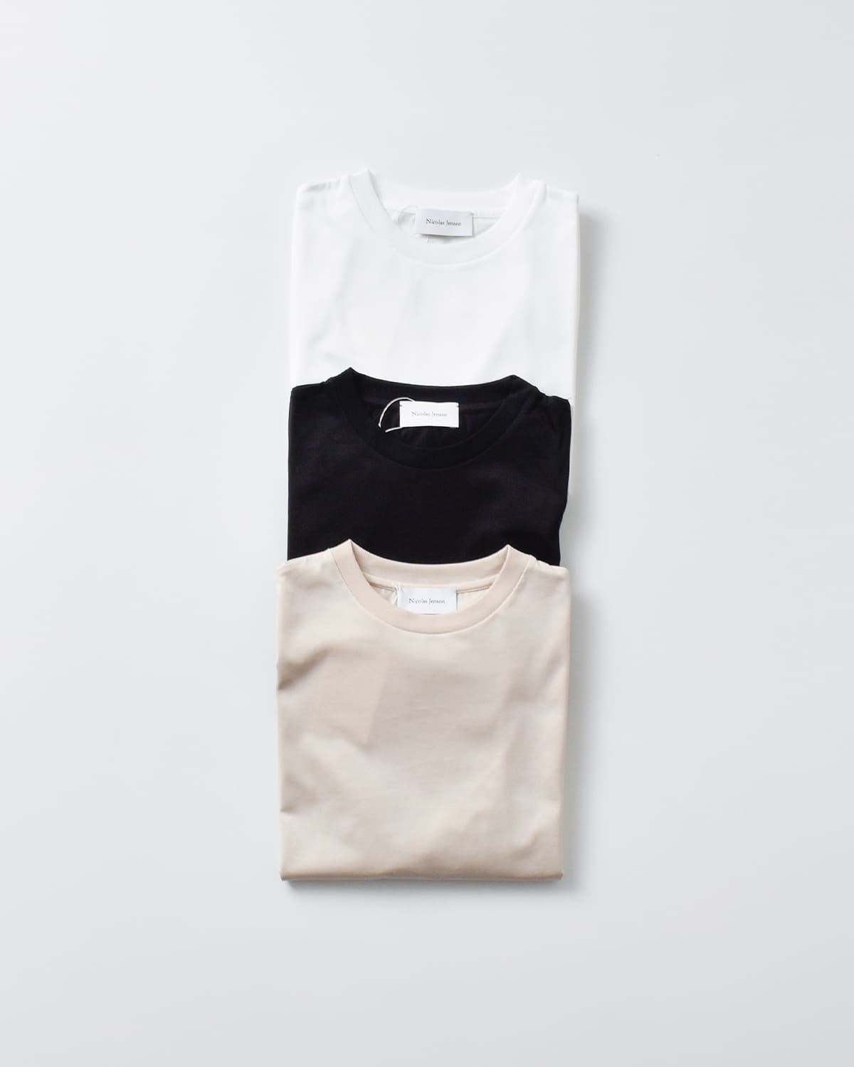 Nicolas Jenson(ニコラジェンソン)コットンクルーネックロングスリーブプルオーバー “CREW NECK LONG SLEEVE” js-23ss-01