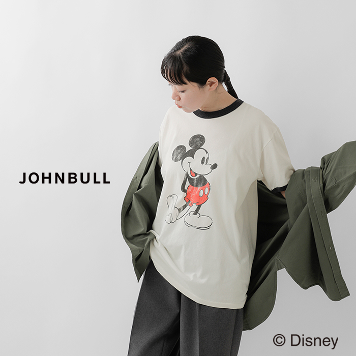 Johnbull ジョンブル コットン「ミッキーマウス」プリント