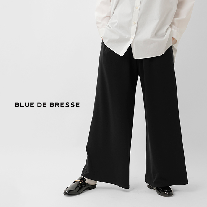 BLUE DE BRESSE(ブルーデブレス)ウエストゴムストレートパンツjwbsp1156-01
