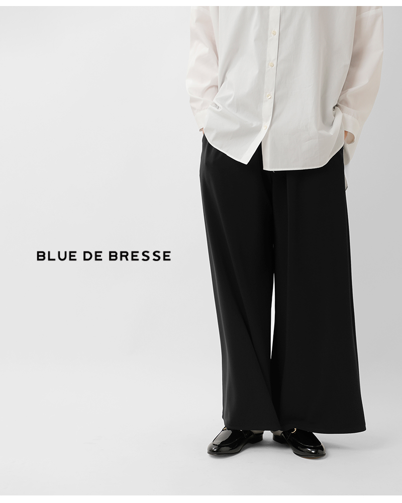 BLUE DE BRESSE(ブルーデブレス)ウエストゴムストレートパンツjwbsp1156-01