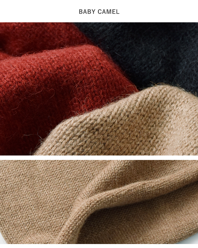 FACTORY(ファクトリー)ベビーキャメルロールネックニットプルオーバーk-04-same1