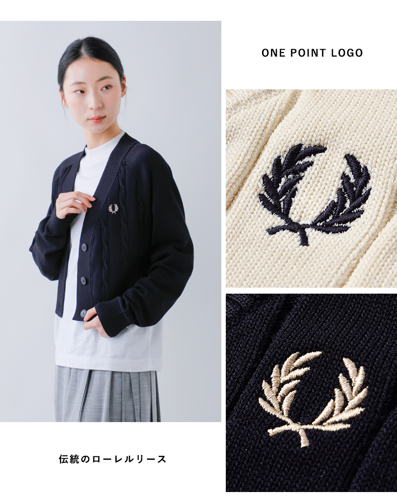 FRED PERRY(フレッド ペリー)ケーブルニットカーディガン“CABLEKNITCARDIGAN”k1105