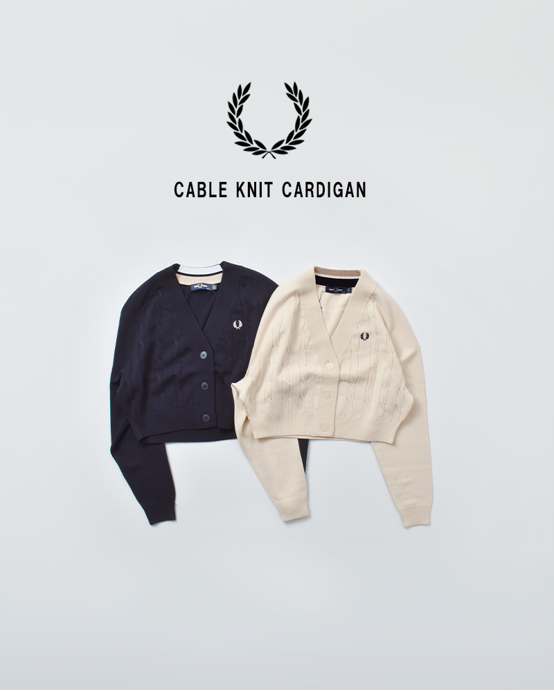 FRED PERRY(フレッド ペリー)ケーブルニットカーディガン“CABLEKNITCARDIGAN”k1105