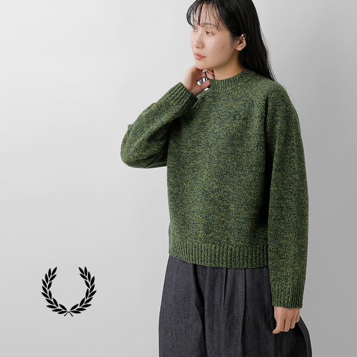 FRED PERRY(フレッド ペリー)ウールモックネックニットプルオーバー“TWISTEDMARLMOCKNECKJUMPER”k1133