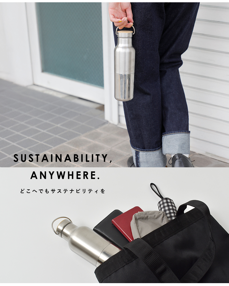 klean kanteen(クリーンカンティーン)ライズクラシックバンブーキャップステンレスボトル473mlk16rvcsslb