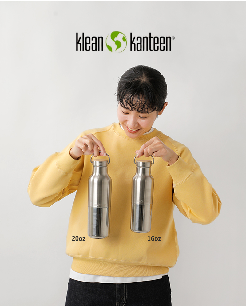 klean kanteen(クリーンカンティーン)ライズクラシックバンブーキャップステンレスボトル592mlk20rvcsslb