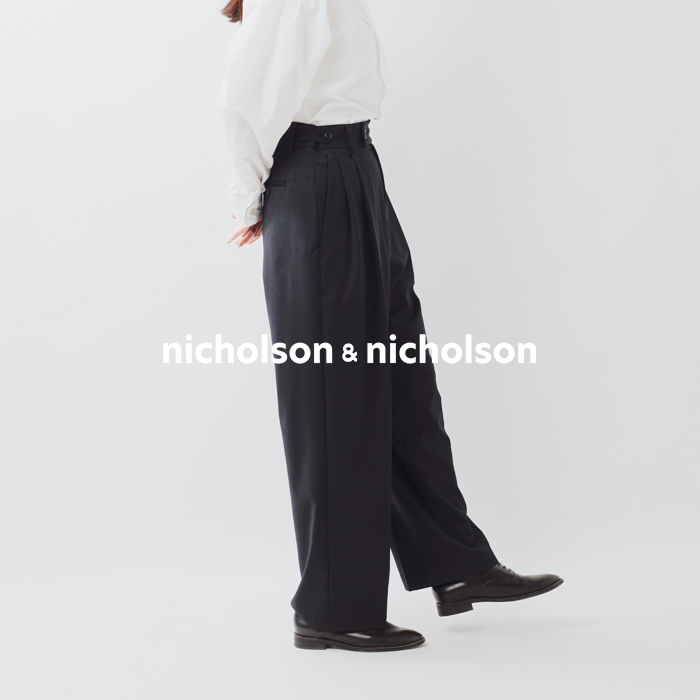 ニコルソンアンドニコルソン★ラップパンツ★セパレートタイプ★38★キナリノモール nicholson&nicholson ニコルソンアンドニコルソン ストレッチ