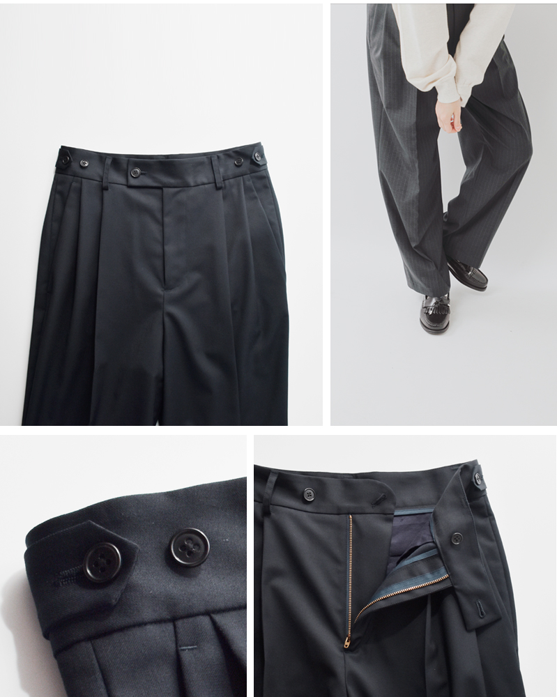 nicholson&nicholson ニコルソンアンドニコルソン　ウールパンツ nicholson and nicholson (ニコルソンアンドニコルソン) ウール