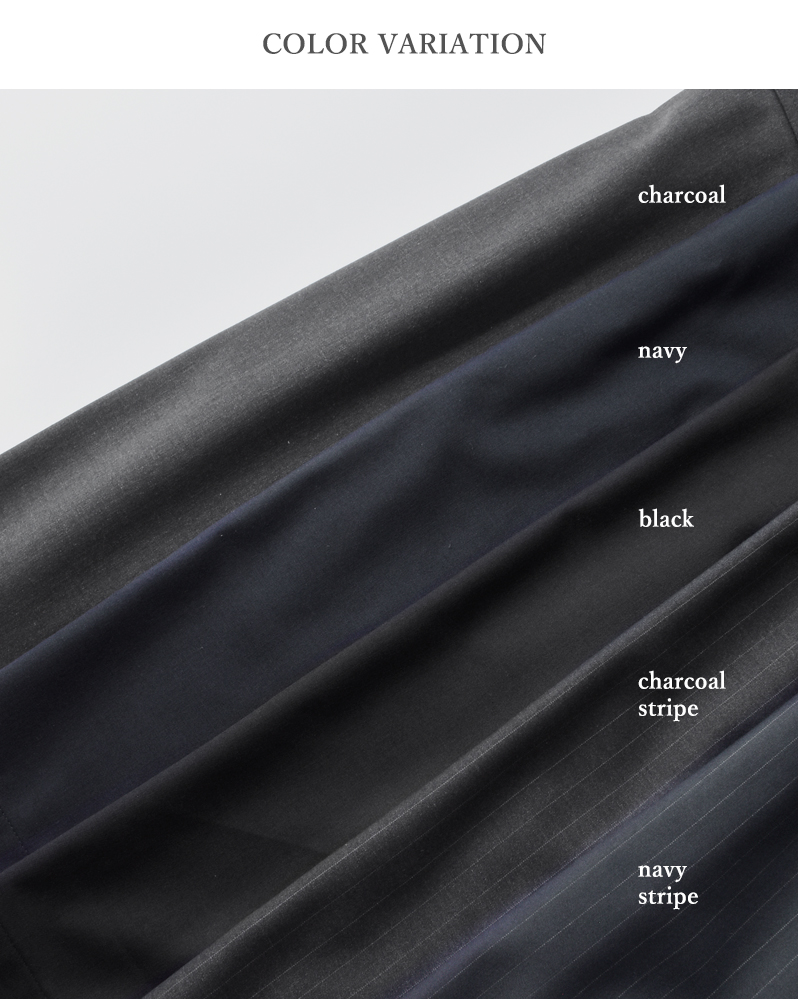 nicholson&nicholson(ニコルソンアンドニコルソン)ストレッチウールセンタープレスパンツkarlo