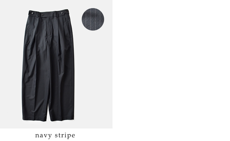 nicholson&nicholson(ニコルソンアンドニコルソン)ストレッチウールセンタープレスパンツkarlo