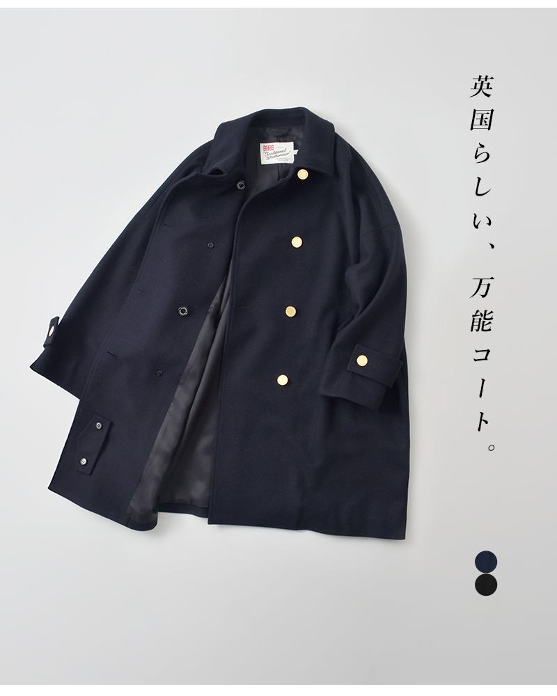 Traditional Weatherwear(トラディショナルウェザーウェア)マールトンライトメルトンウールダブルロングコート“MALTONDOUBLELONG”l252kgfco0473ml