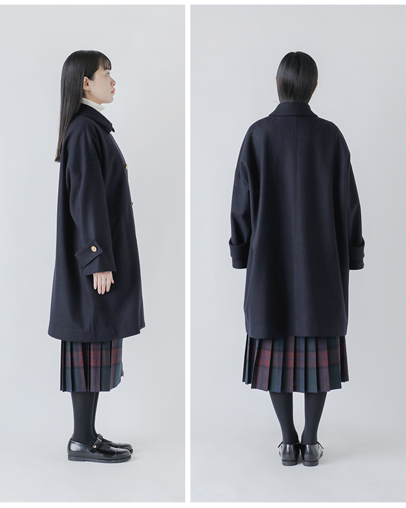 Traditional Weatherwear(トラディショナルウェザーウェア)マールトンライトメルトンウールダブルロングコート“MALTONDOUBLELONG”l252kgfco0473ml