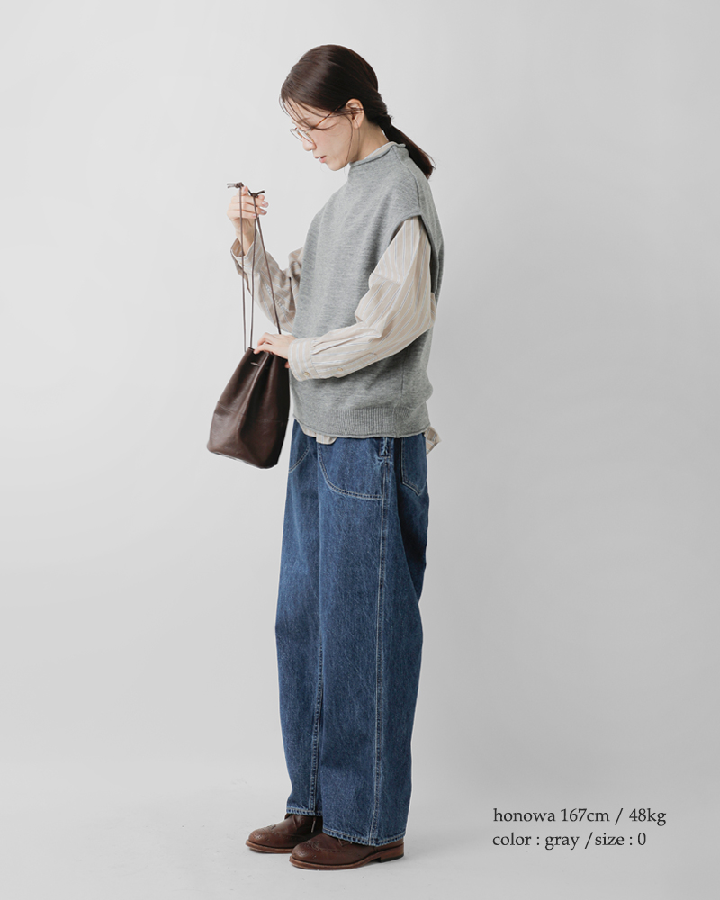 ordinaryfitsメリノウール モックネック ニット ベスト “MOCKNECK VEST” kn009-325