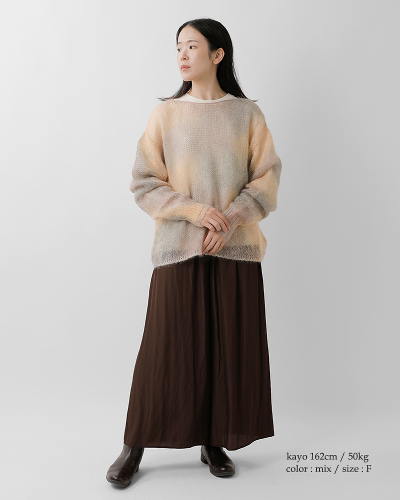 enrica(エンリカ)モヘアシルクオーバーサイズプルオーバーknit152-12