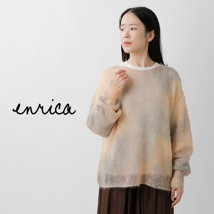 enrica(エンリカ)モヘアシルクオーバーサイズプルオーバーknit152-12