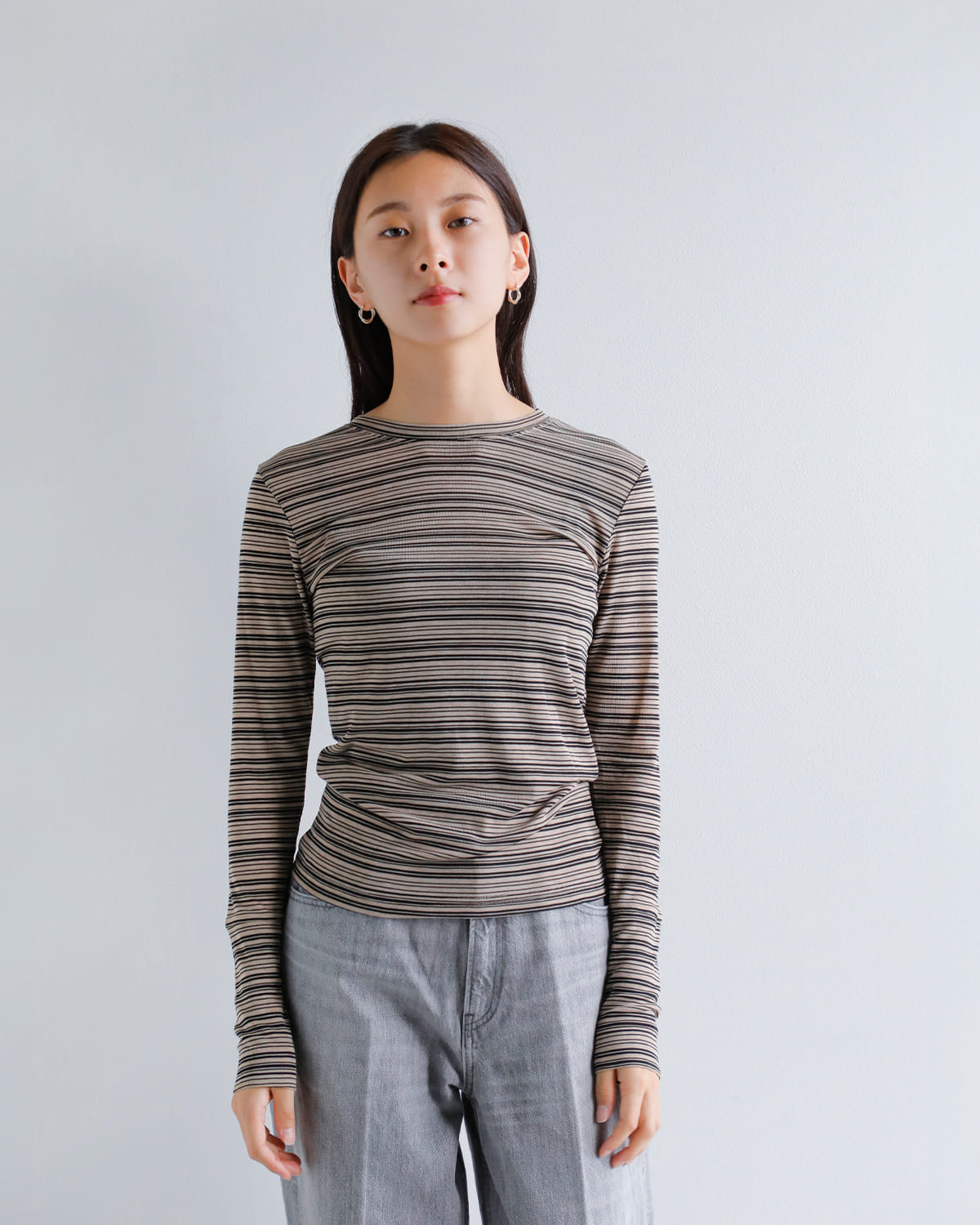 kiehtova(キエトヴァ)シアーボーダートップス “SHEER BORDER TOPS” ktwr41