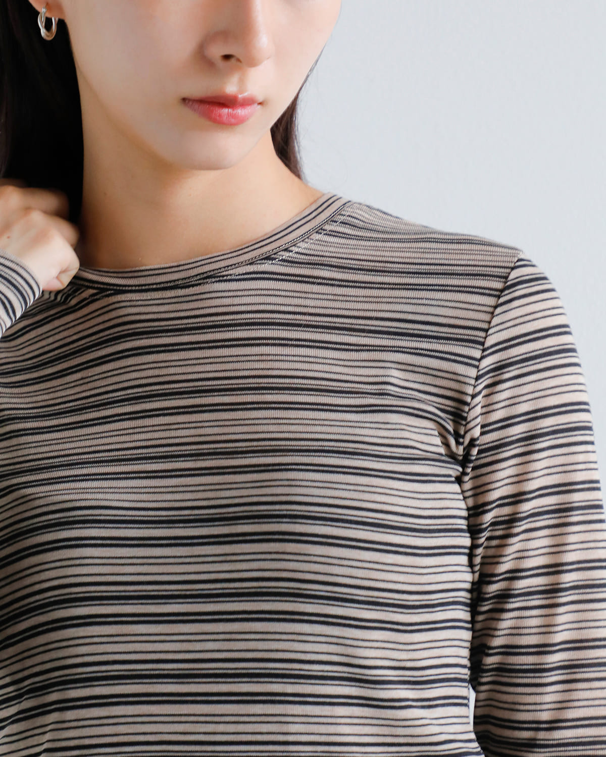 kiehtova(キエトヴァ)シアーボーダートップス “SHEER BORDER TOPS” ktwr41