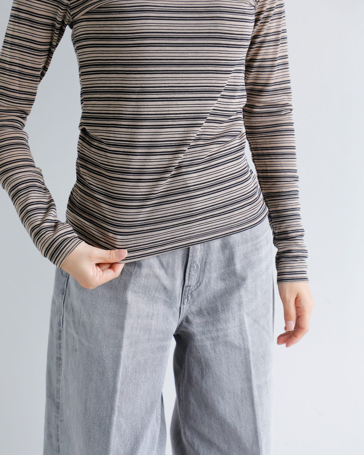 kiehtova(キエトヴァ)シアーボーダートップス “SHEER BORDER TOPS” ktwr41