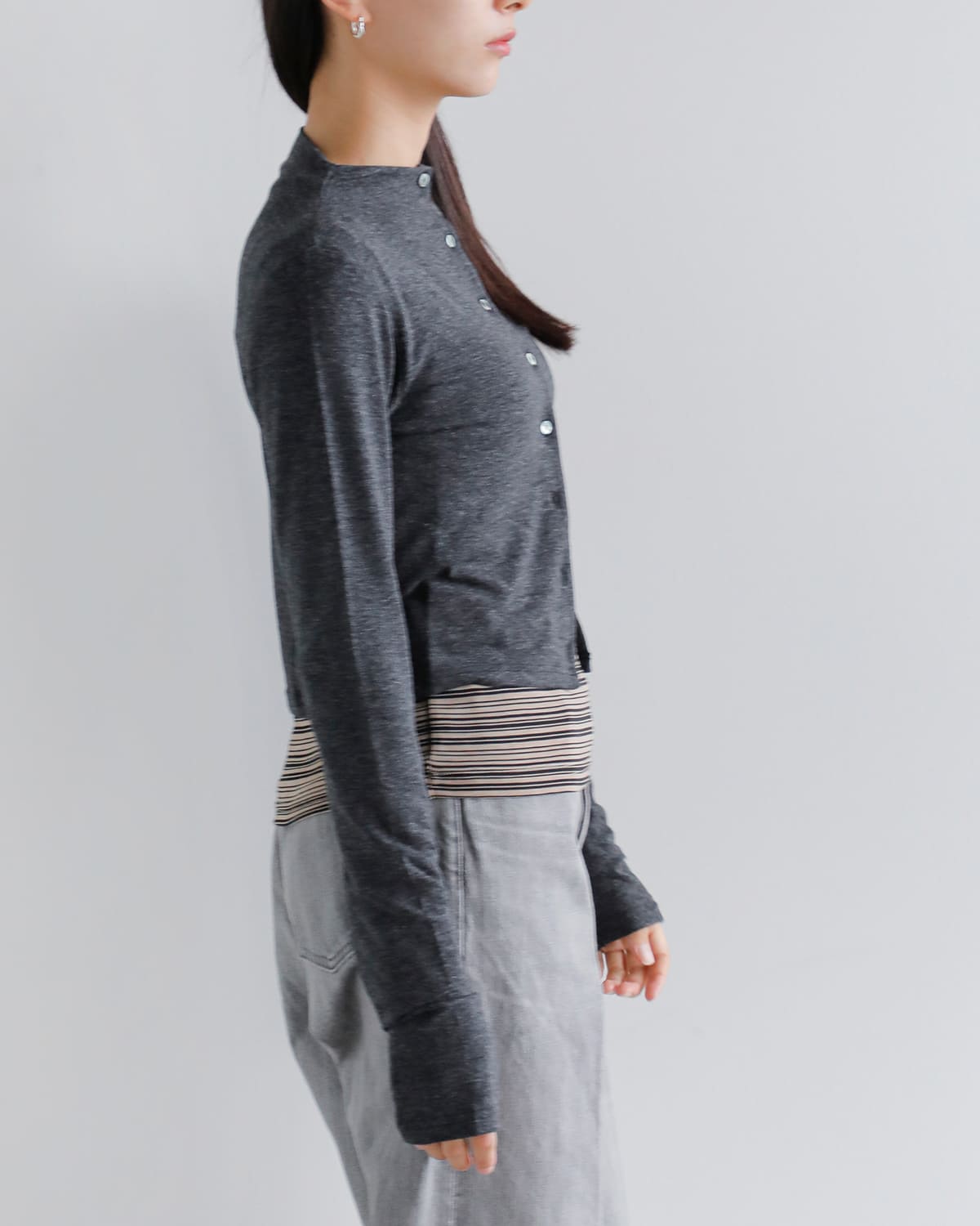 kiehtova(キエトヴァ)スムーススタンドネックカーディガン “SMOOTH STAND NECK CARDIGAN” ktwr43