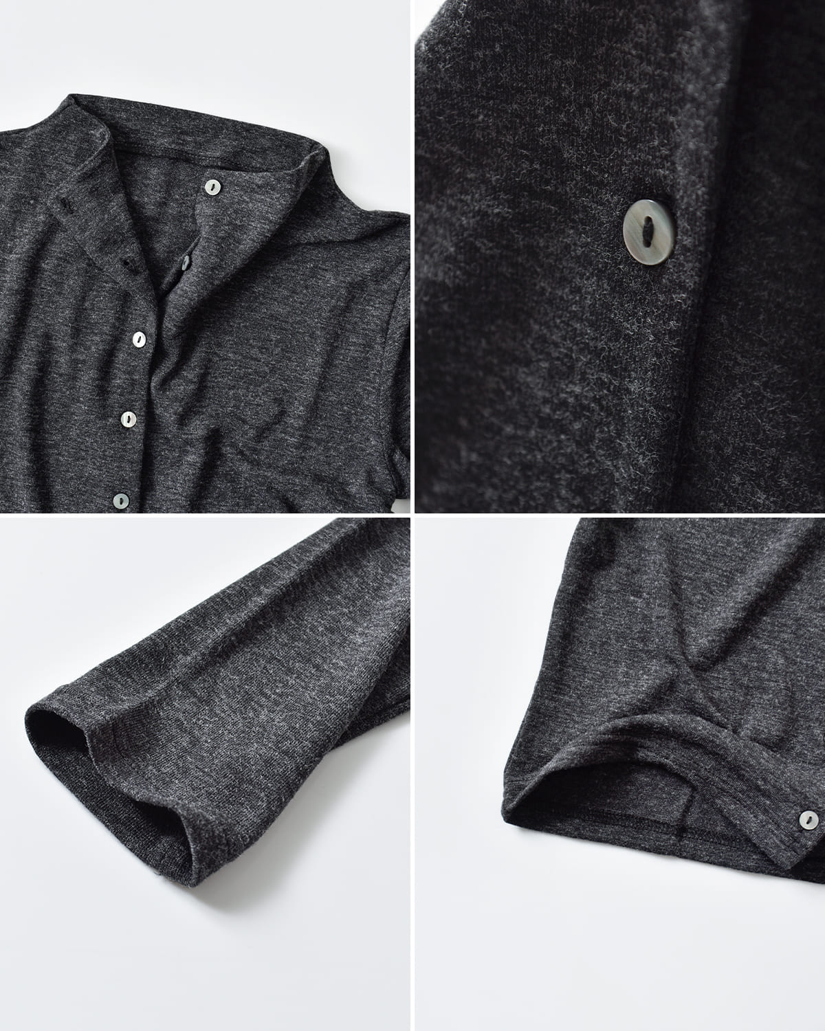 kiehtova(キエトヴァ)スムーススタンドネックカーディガン “SMOOTH STAND NECK CARDIGAN” ktwr43