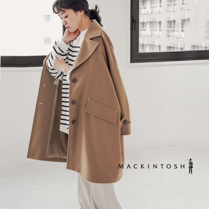 完売品HUMBIE ライトメルトン コクーン シルエット チェスター コート HUMBIE ライトメルトン コクーン シルエット チェスター コート