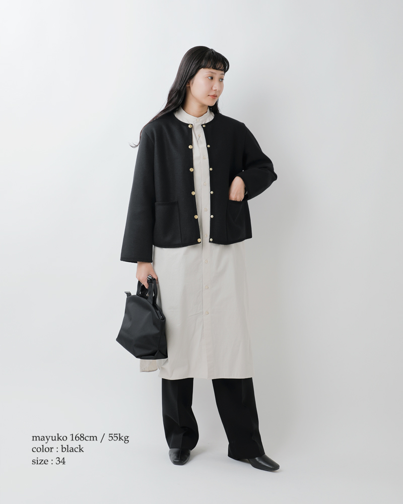 Traditional Weatherwear(トラディショナルウェザーウェア)アークリーダブルフェイスジャージーAラインノーカラージャケット“ARKLEYA-LINEW-FACEJERSEY”l242l252apfco0479