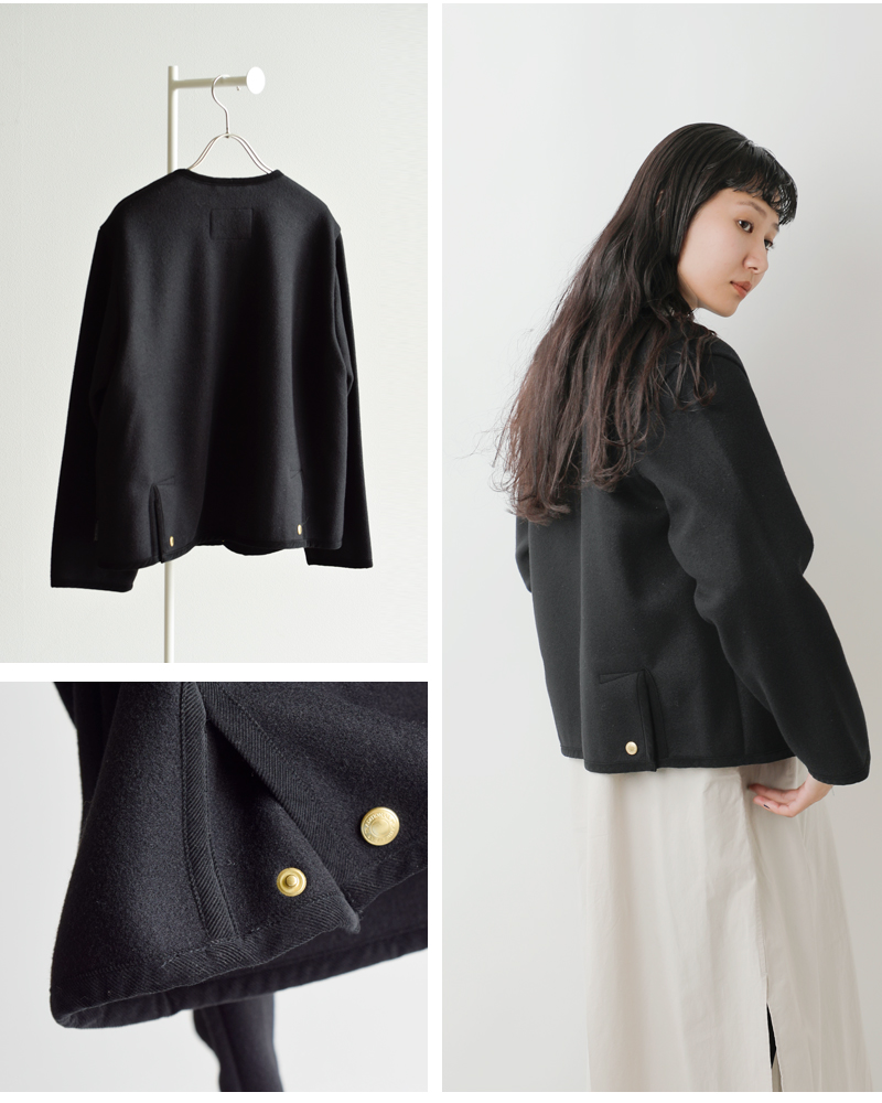 Traditional Weatherwear(トラディショナルウェザーウェア)アークリーダブルフェイスジャージーAラインノーカラージャケット“ARKLEYA-LINEW-FACEJERSEY”l242l252apfco0479