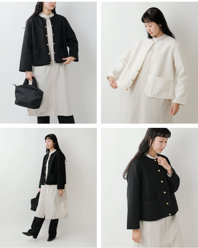 Traditional Weatherwear(トラディショナルウェザーウェア)アークリーダブルフェイスジャージーAラインノーカラージャケット“ARKLEYA-LINEW-FACEJERSEY”l242l252apfco0479