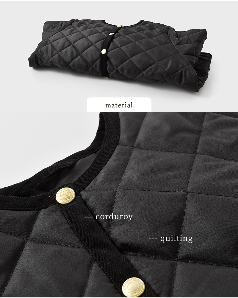 Traditional Weatherwear(トラディショナルウェザーウェア)アークリーキルティングパフスリーブノーカラージャケット“ARKLEYPUFFSLEEVE”l252apqco0492aa