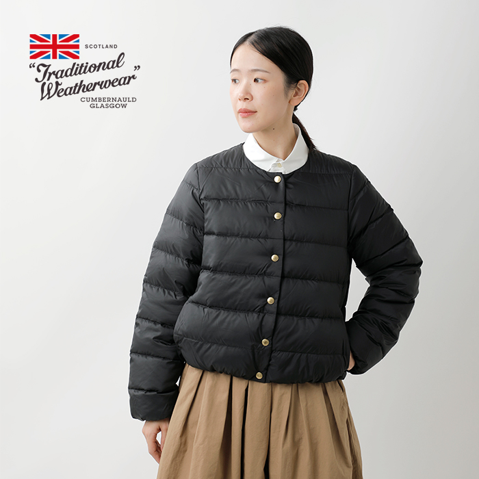 Traditional Weatherwear(トラディショナルウェザーウェア)アークリーパッカブル撥水ノーカラーダウンジャケット“ARKLEYDOWNPA”l252cidco0496oz