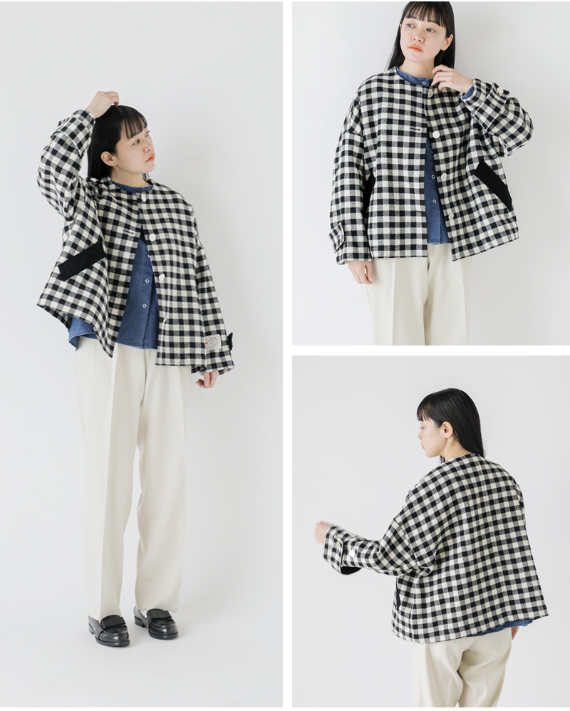 Traditional Weatherwear(トラディショナルウェザーウェア)マールトンヒートツィードノーカラーショートコート“MALTONN/CSHORTHT”l252fpfco0475hs