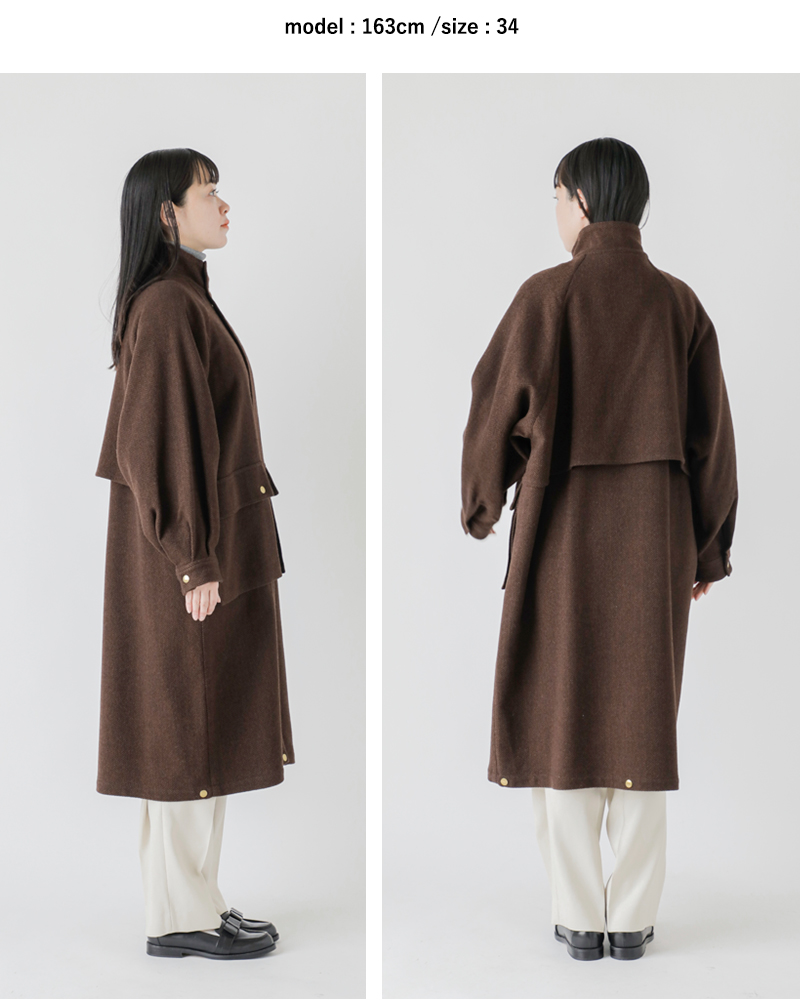 Traditional Weatherwear(トラディショナルウェザーウェア)ヒートツィードエルガン2wayロングコート“ELGINLONGHT”l252fpfco0505hs