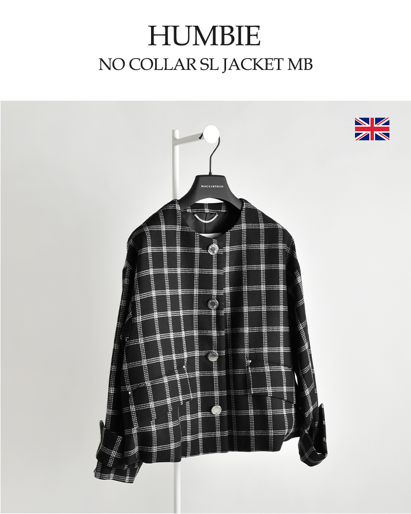 MACKINTOSH(マッキントッシュ)ウールチェックハンビーノーカラージャケット“HUMBIENOCOLLARSLJACKETMB”l252hi1193fom