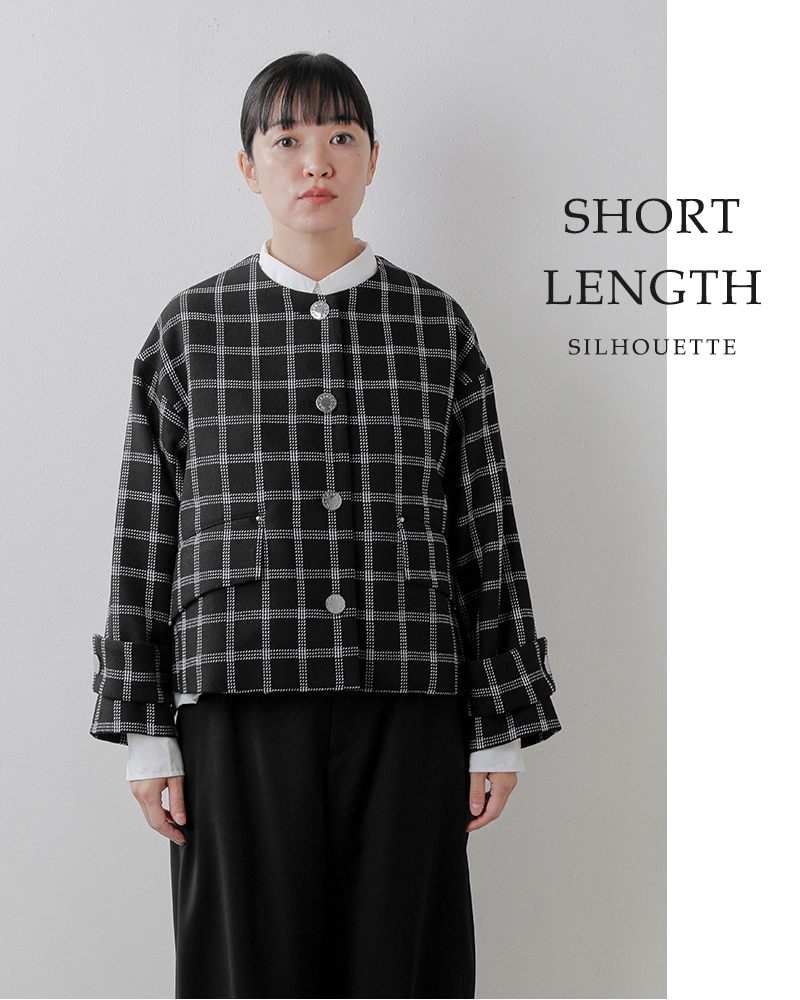 MACKINTOSH(マッキントッシュ)ウールチェックハンビーノーカラージャケット“HUMBIENOCOLLARSLJACKETMB”l252hi1193fom