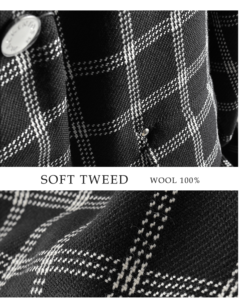 MACKINTOSH(マッキントッシュ)ウールチェックハンビーノーカラージャケット“HUMBIENOCOLLARSLJACKETMB”l252hi1193fom