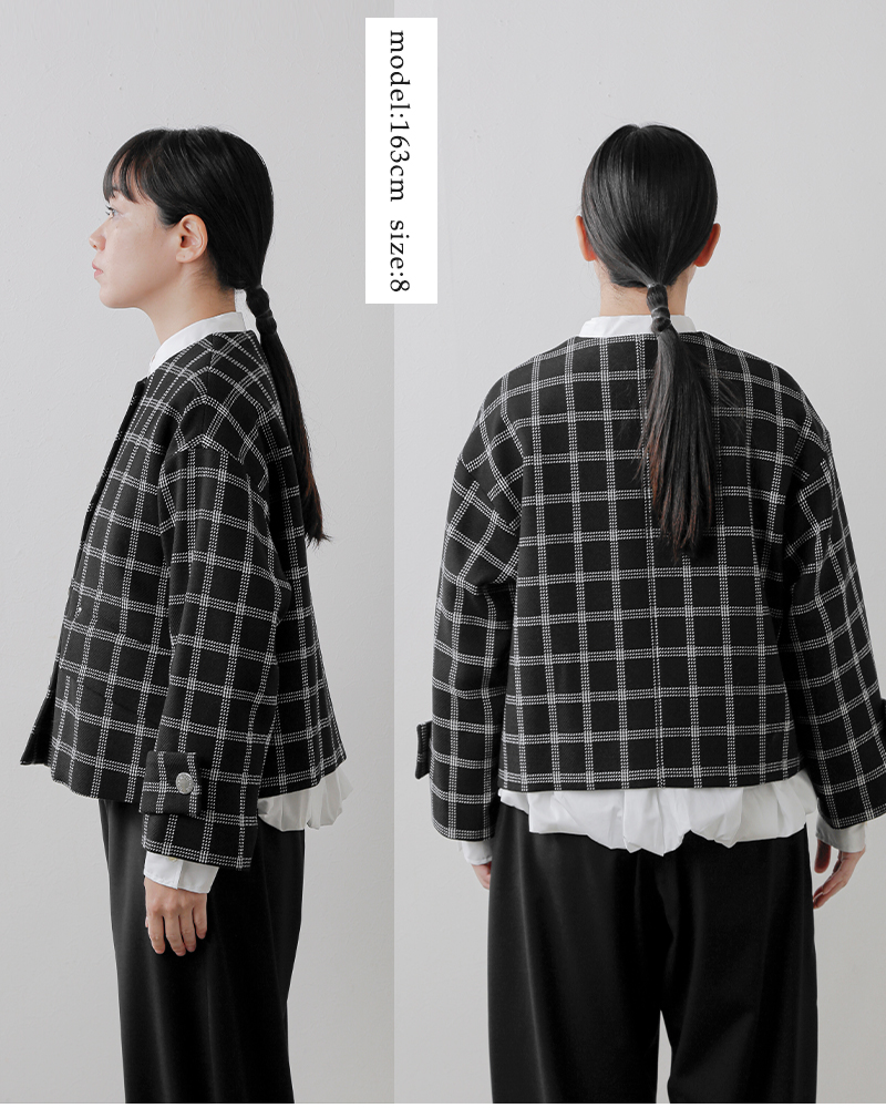 MACKINTOSH(マッキントッシュ)ウールチェックハンビーノーカラージャケット“HUMBIENOCOLLARSLJACKETMB”l252hi1193fom