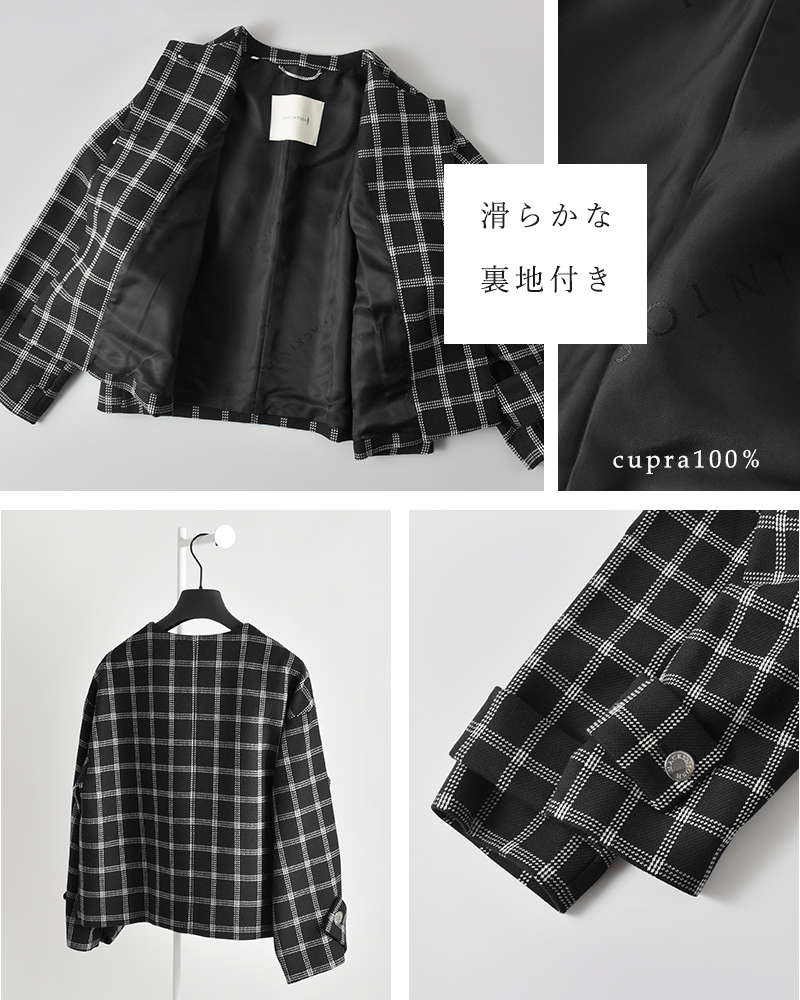 MACKINTOSH(マッキントッシュ)ウールチェックハンビーノーカラージャケット“HUMBIENOCOLLARSLJACKETMB”l252hi1193fom